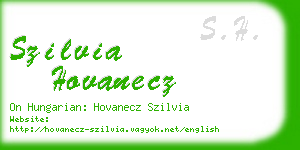 szilvia hovanecz business card